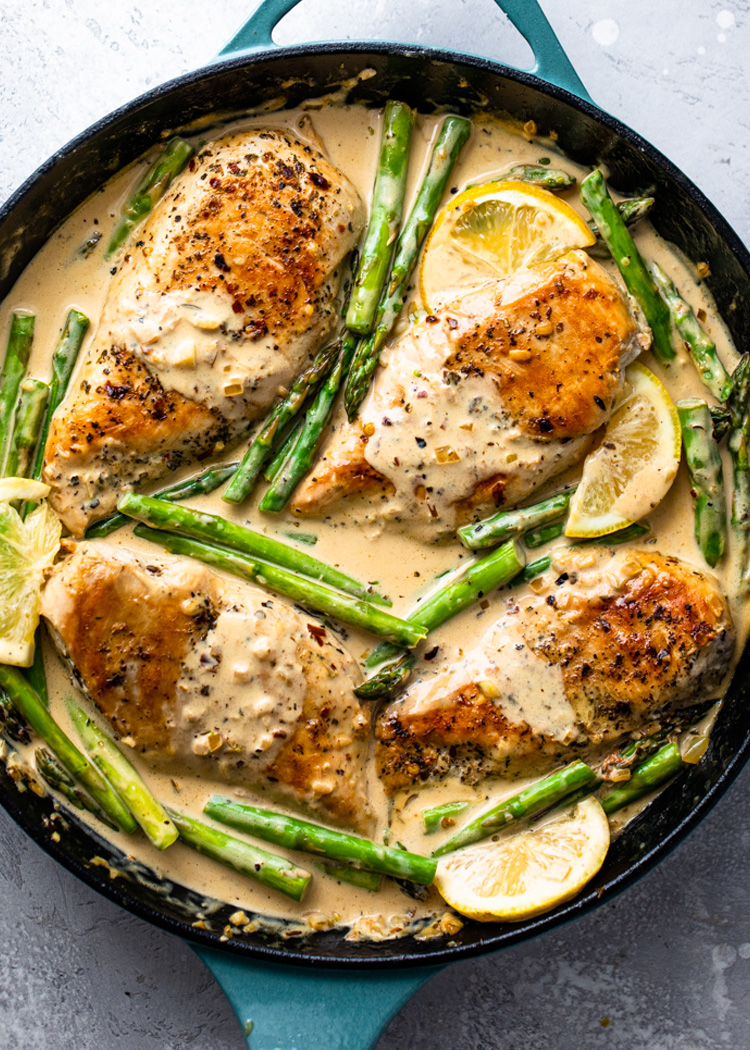 Creamy Lemony Chicken & Asparagus: Easy Weeknight Meal